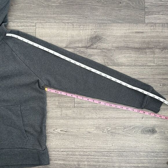 EVERLANE Hoodie Mens Small The Track Organic Cotton Heather Gray Retro 90s NWT - Picture 12 of 12